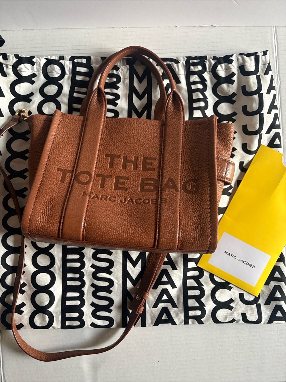Authentic Marc Jacobs The Tote Bag in Brown - Leather Top-Handle Shoulder Bag - Picture 6 of 16